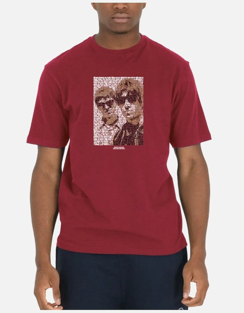 Oasis Brothers T Shirt Dark Red