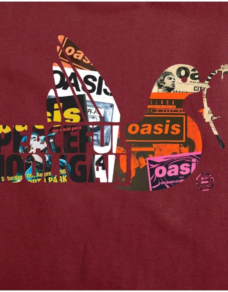 Oasis Poster Dove T Shirt Deep Red