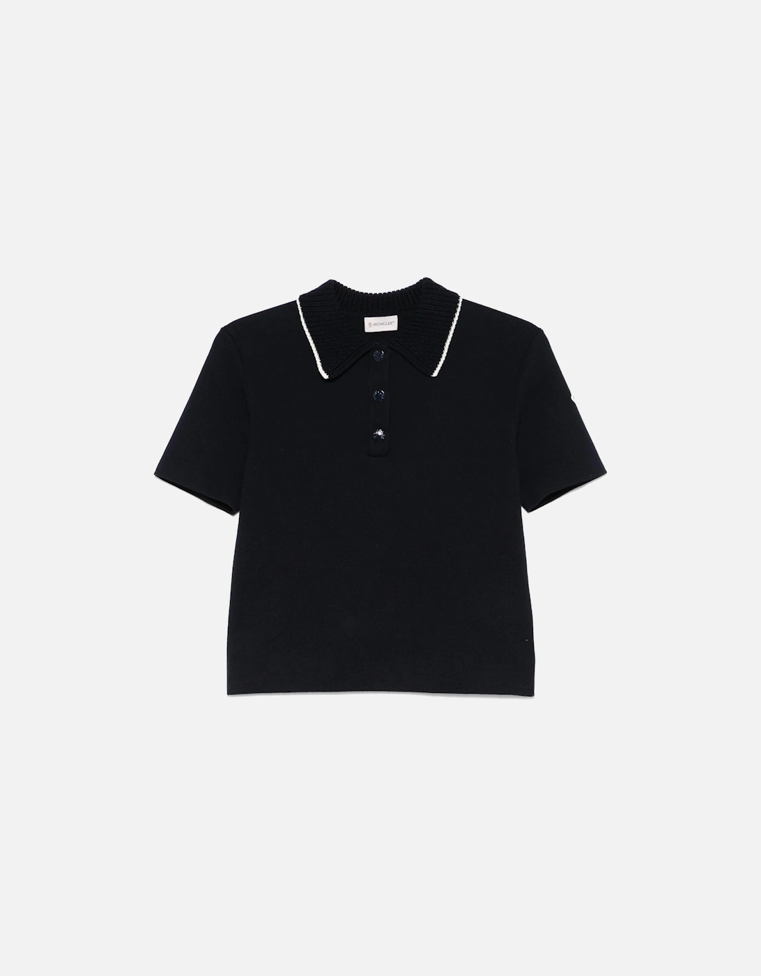 Womens Knitted Polo Navy, 6 of 5