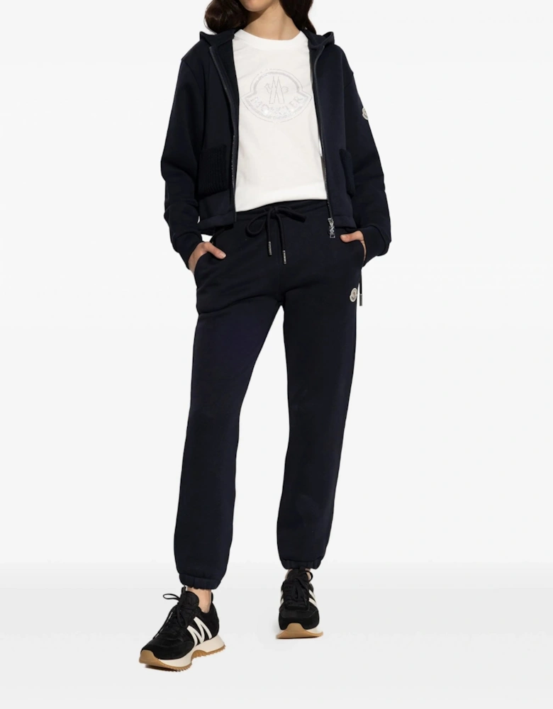 Womens Archive Logo Hooded Top Navy