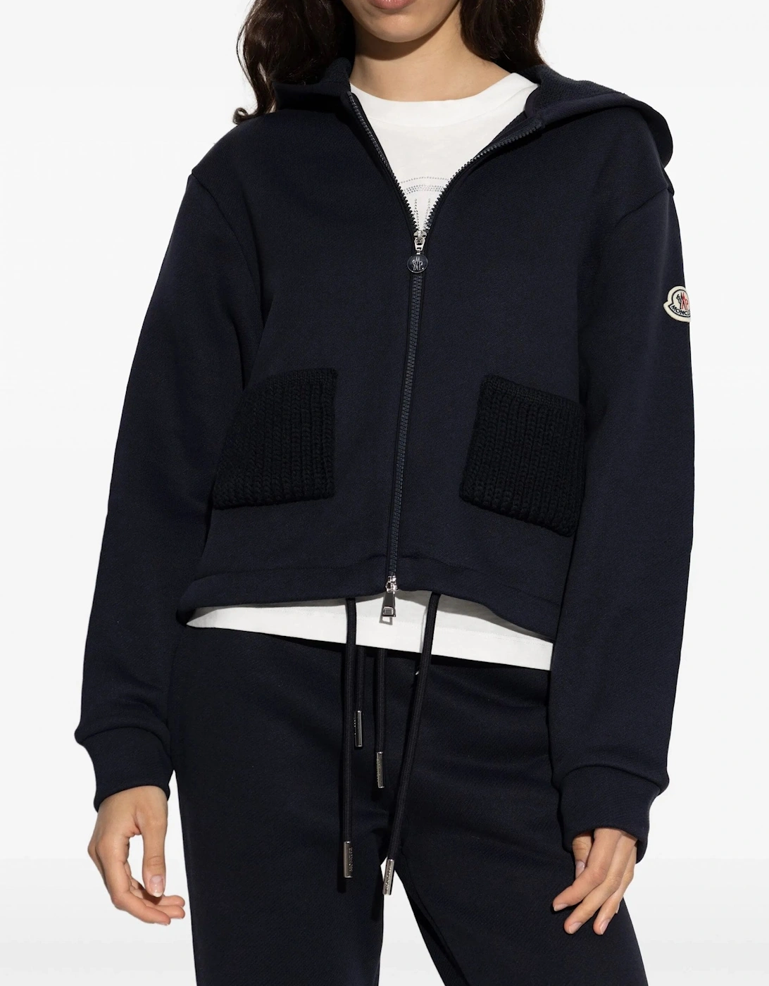 Womens Archive Logo Hooded Top Navy