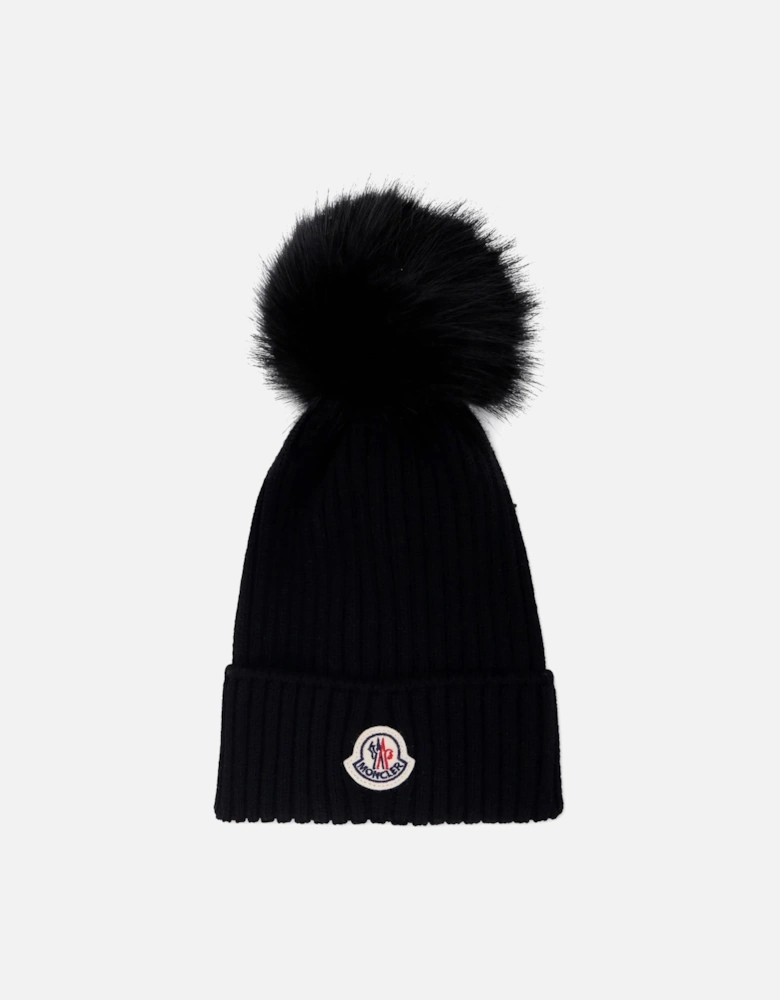 Kids Bobble Hat Black