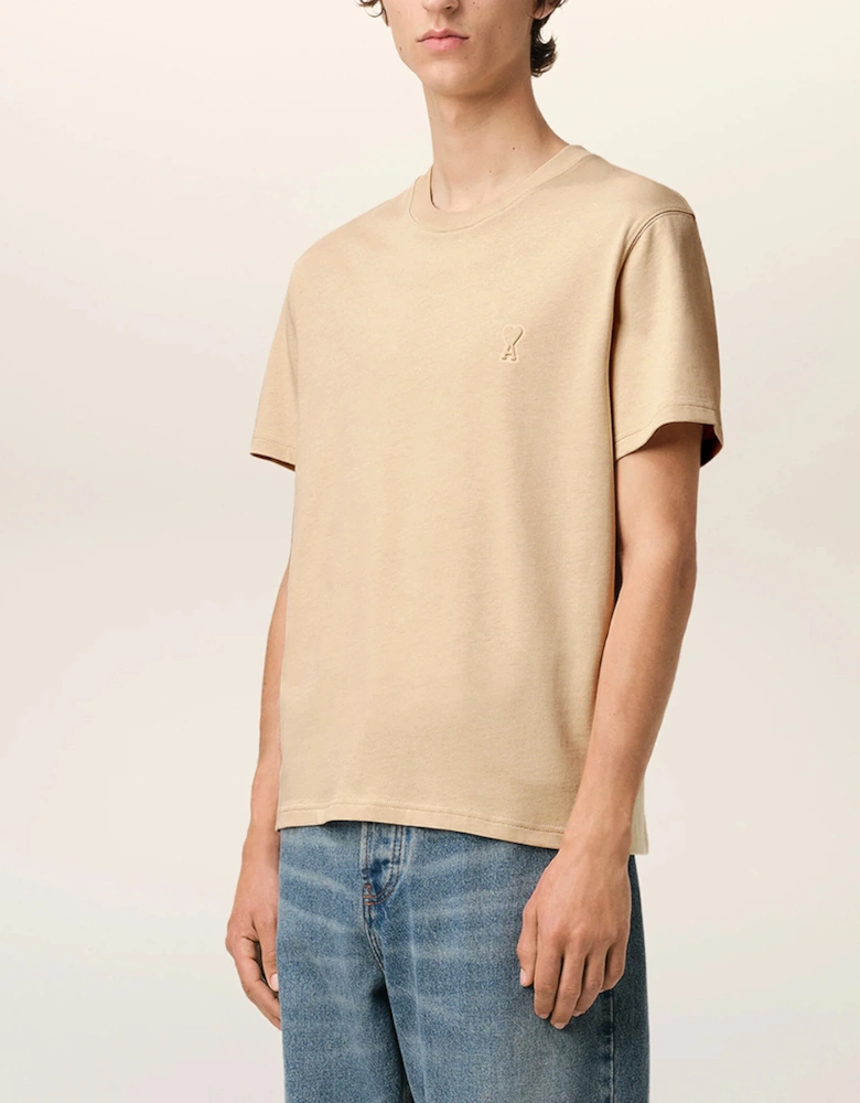 Beige Cotton Ami de Coeur T-Shirt
