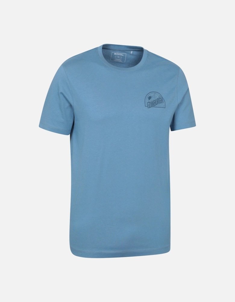 Mens Edinburgh Text Short-Sleeved T-Shirt