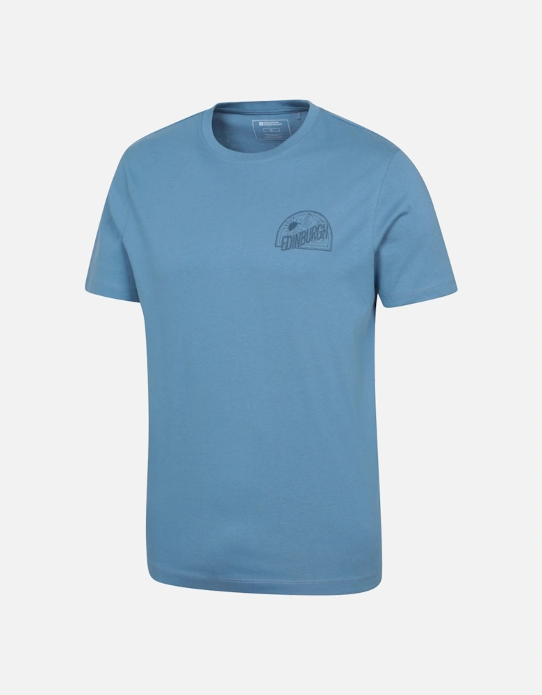 Mens Edinburgh Text Short-Sleeved T-Shirt