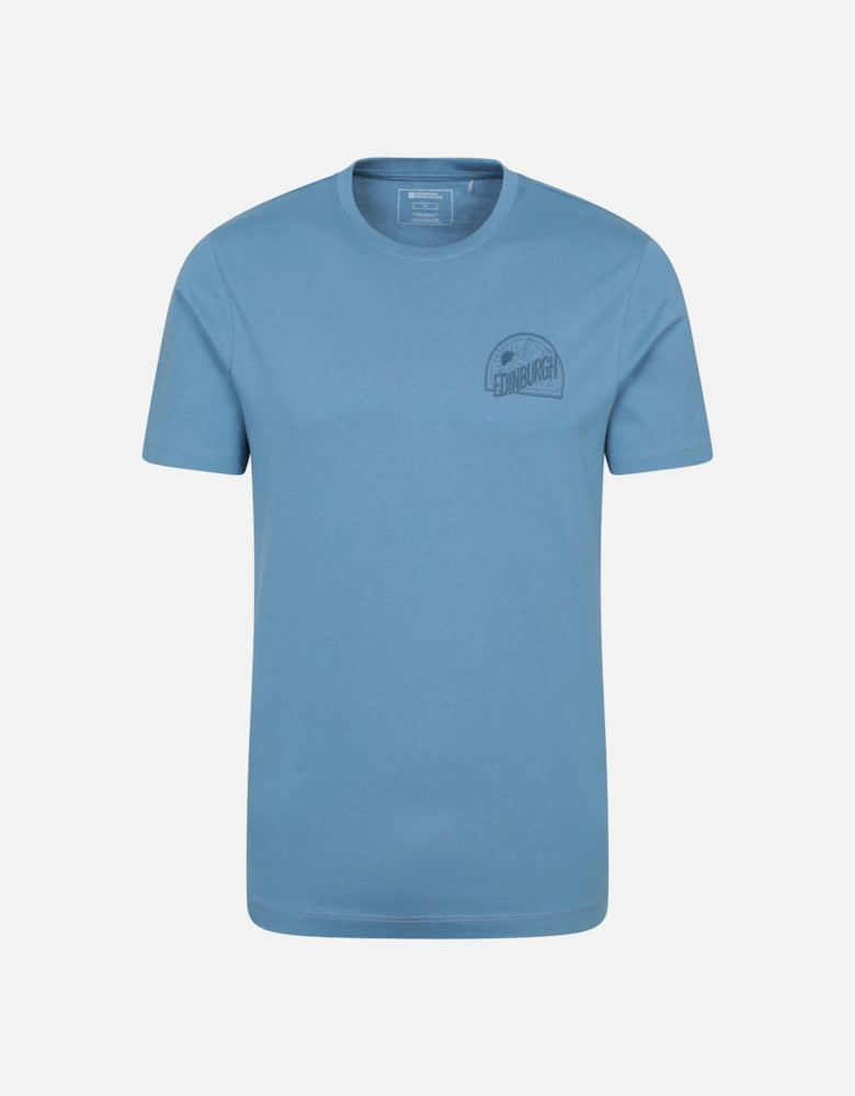Mens Edinburgh Text Short-Sleeved T-Shirt