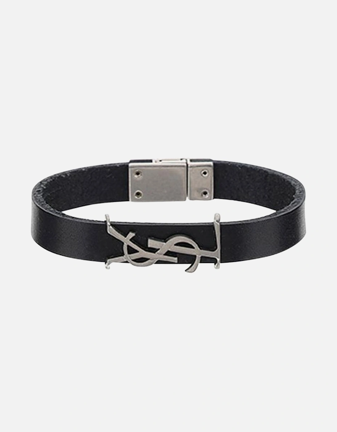 Leather Bracelet YSL Logo Women - Black, 4 of 3