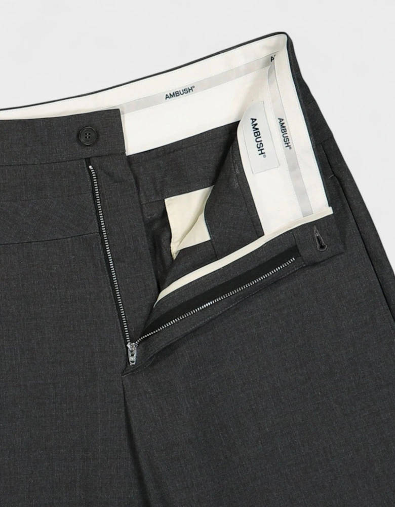 Double Belted Wide Leg Trousers Grey