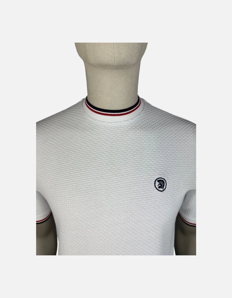 Twin Tipped Textured Tee - White