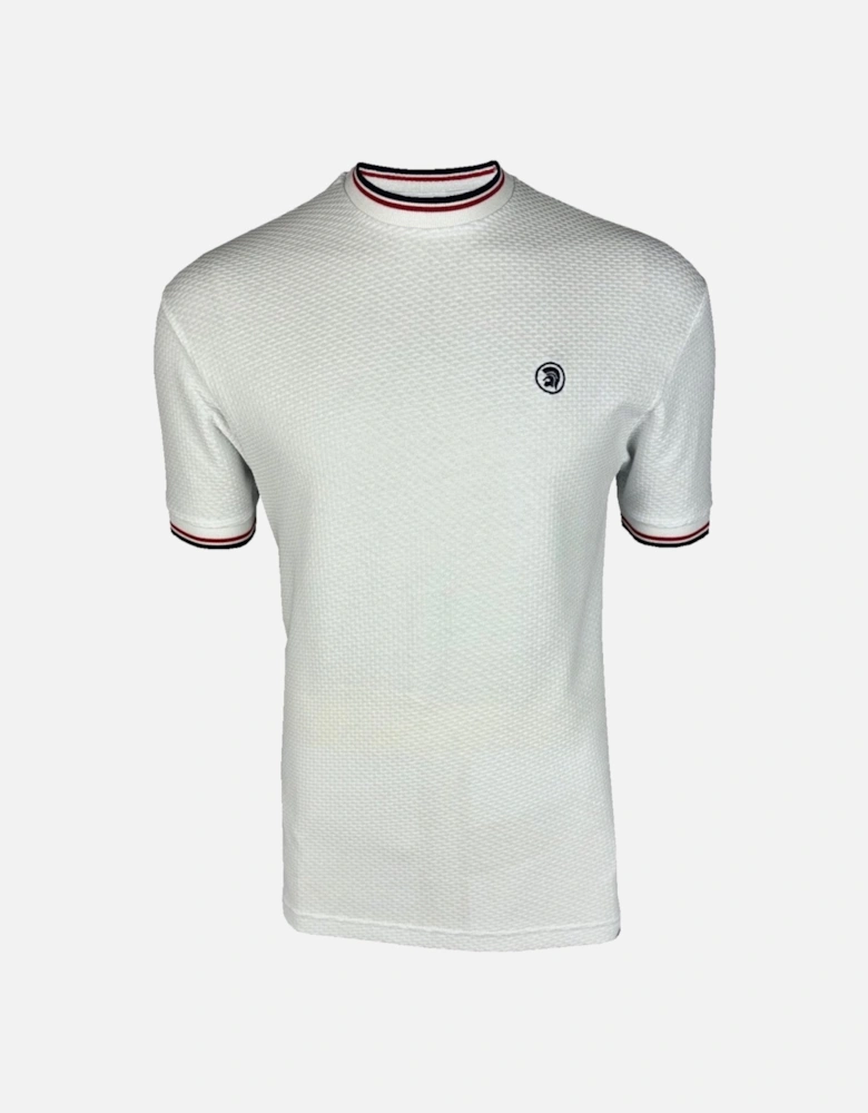 Twin Tipped Textured Tee - White