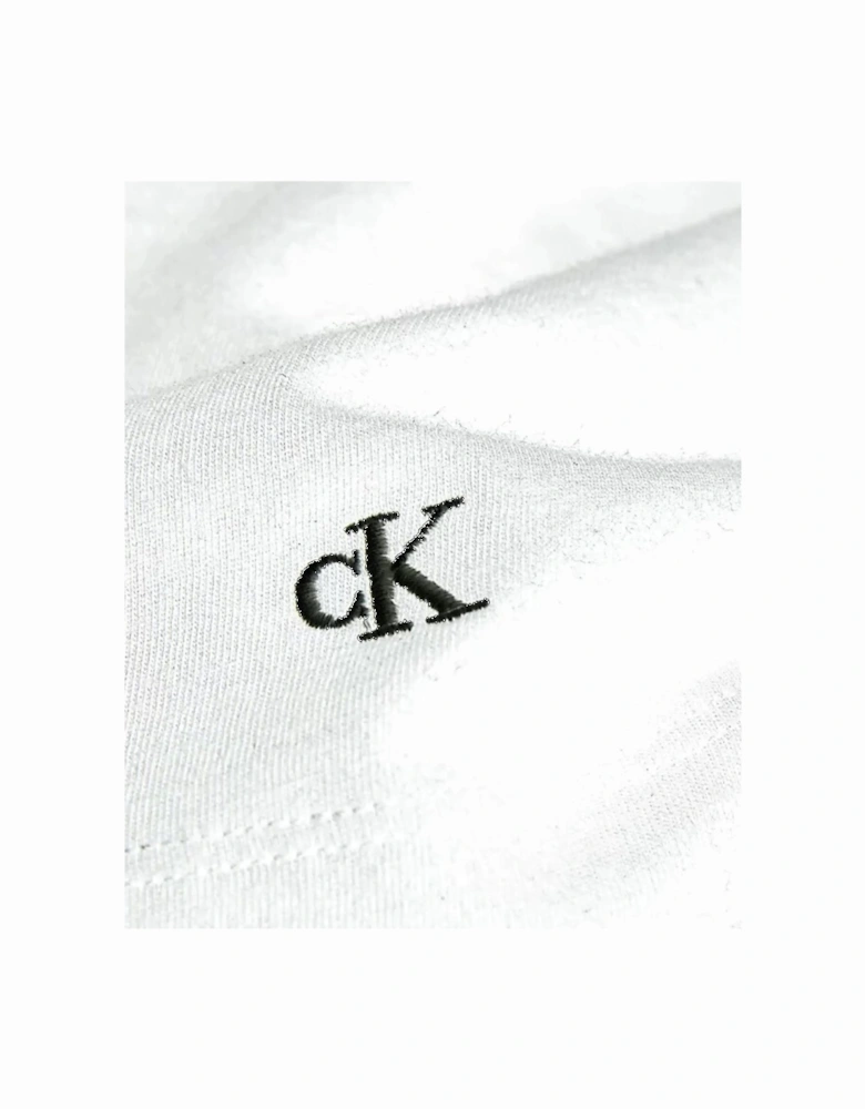 3-Pack Hem Logo Crew-Neck T-Shirts, All White