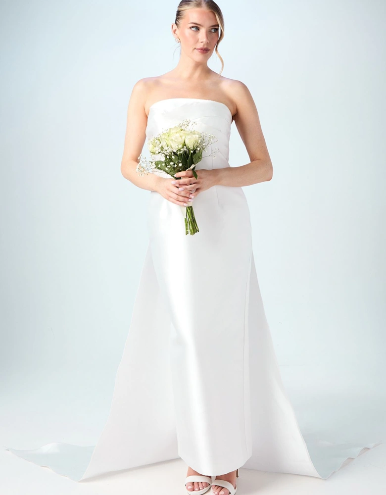 Twill Column Bandeau Wedding Dress