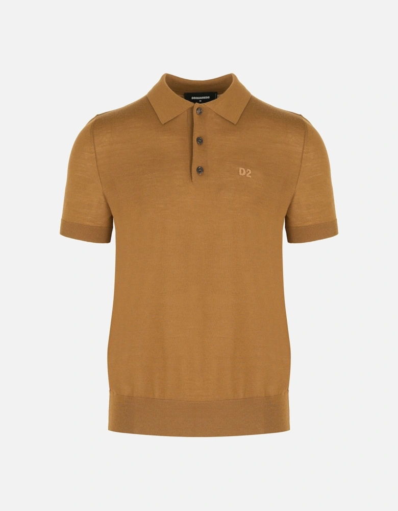 D2 Wool Polo Camel
