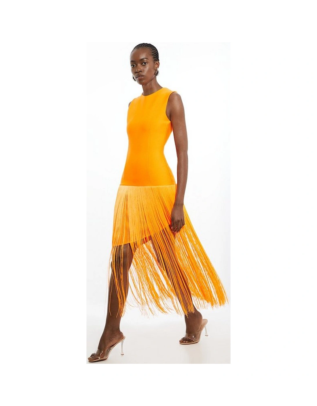 Figure Form Bandage Tassel Hem Knitted Dress, 2 of 1