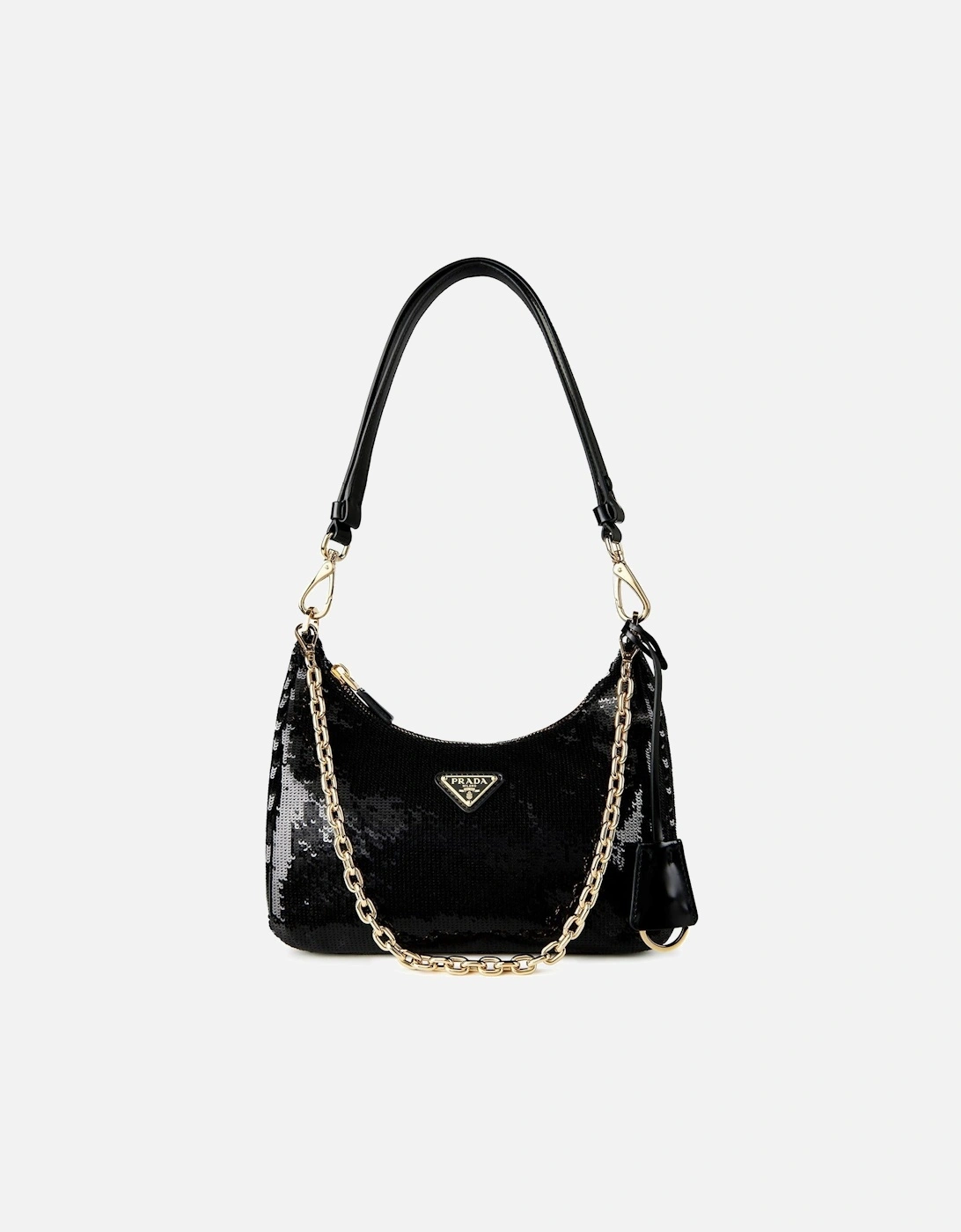 Re-Edition Re-Nylon and Sequin Mini-Bag in Black, 5 of 4