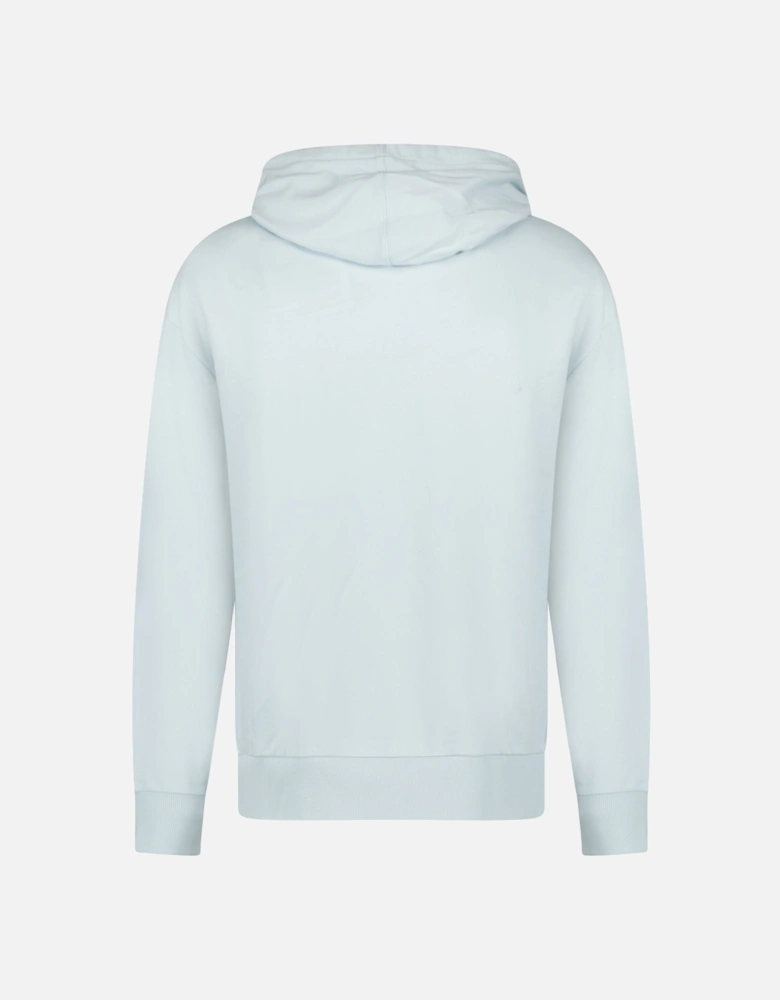 Embroidered Logo Hoodie in Light Blue