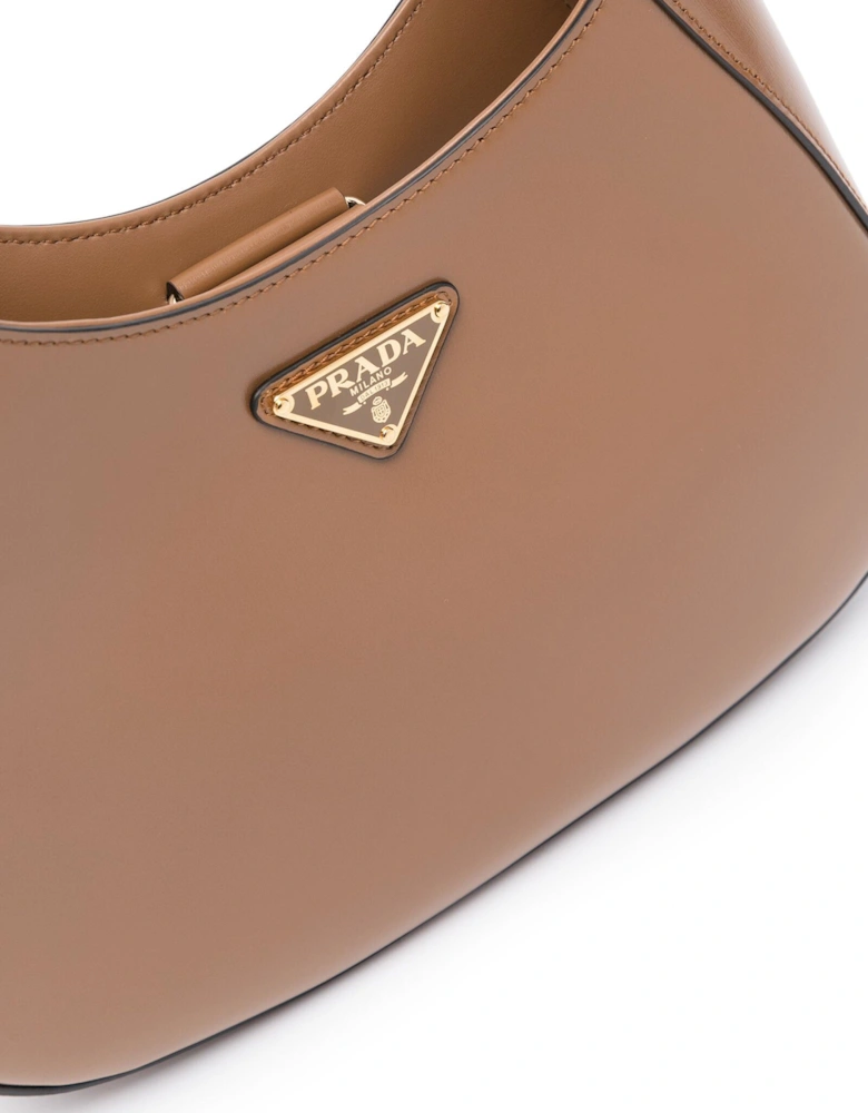 Leather Shoulder Bag in Coffee Brown
