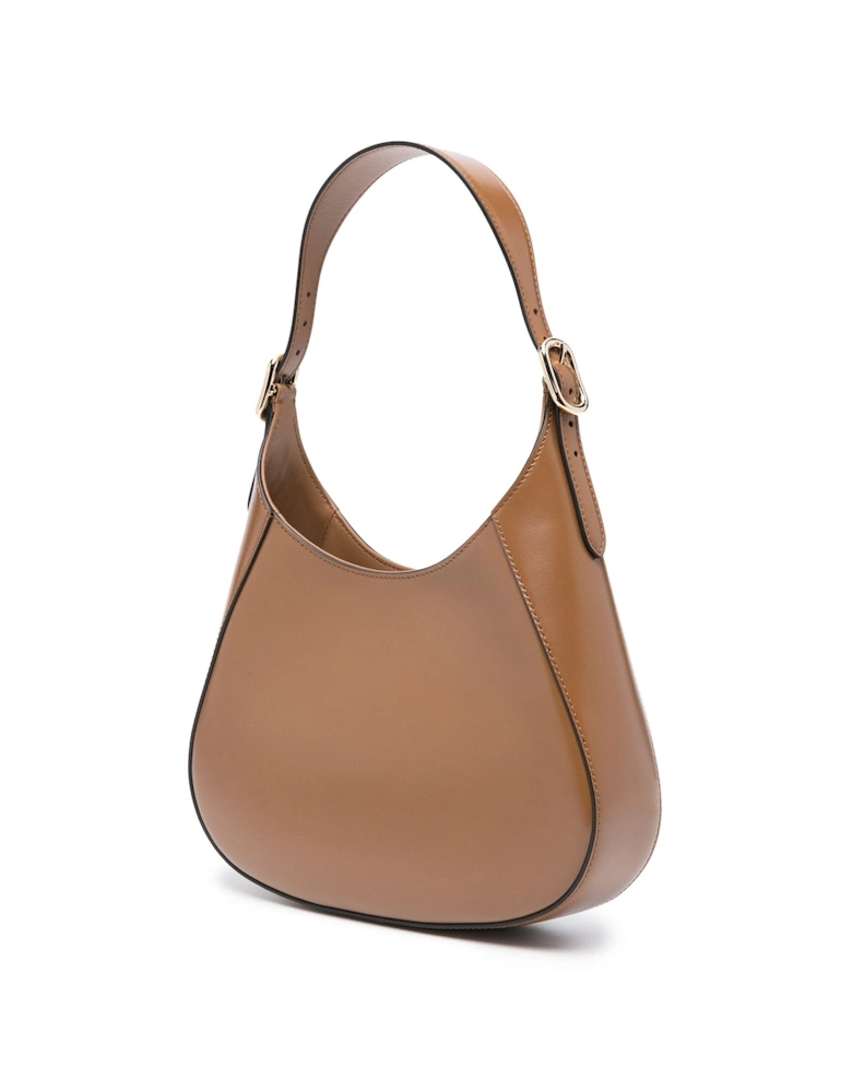 Leather Shoulder Bag in Coffee Brown