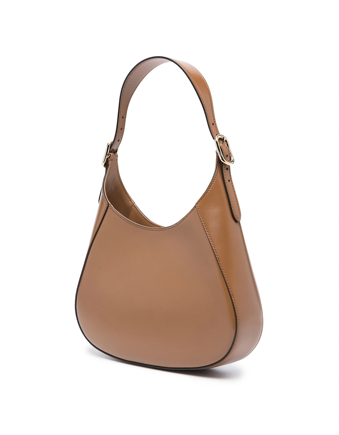 Leather Shoulder Bag in Coffee Brown
