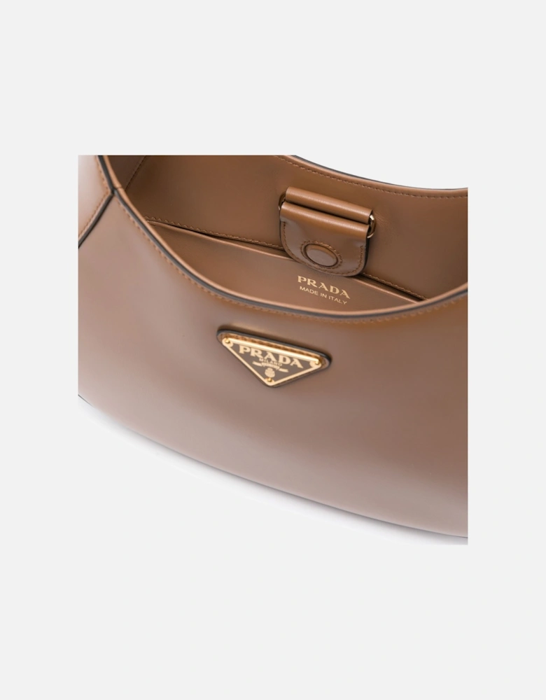 Leather Shoulder Bag in Coffee Brown