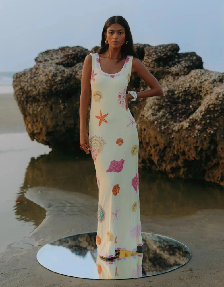 New York Bold Strapped Maxi Dress