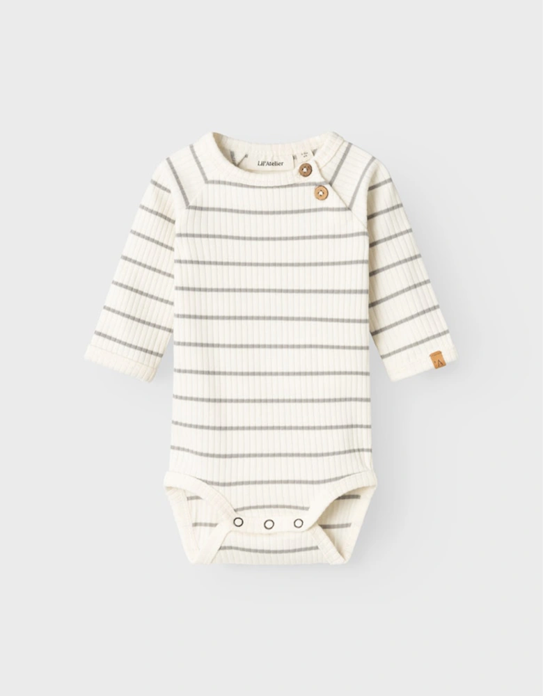 Baby Boy's Kail Long Sleeve Slim Bodysuit Coconut Milk