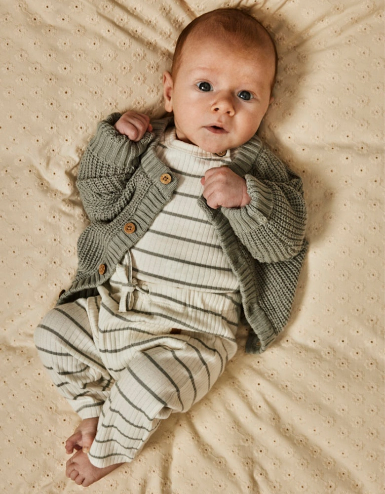 Baby Boy's Kail Long Sleeve Slim Bodysuit Coconut Milk