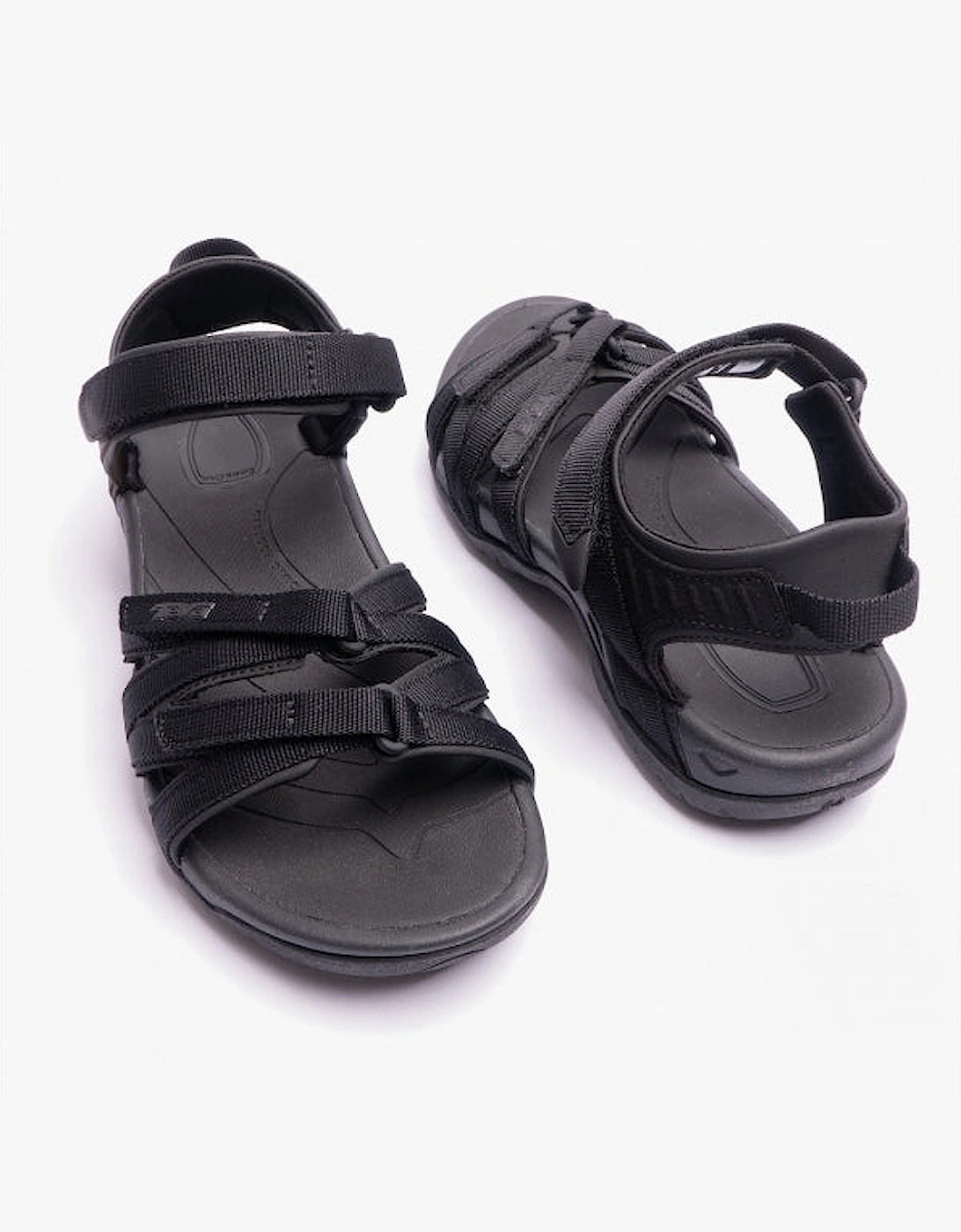 TIRRA Womens Strappy Sandals Black/Black