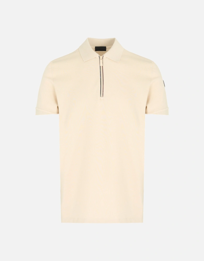 Zip Polo Beige