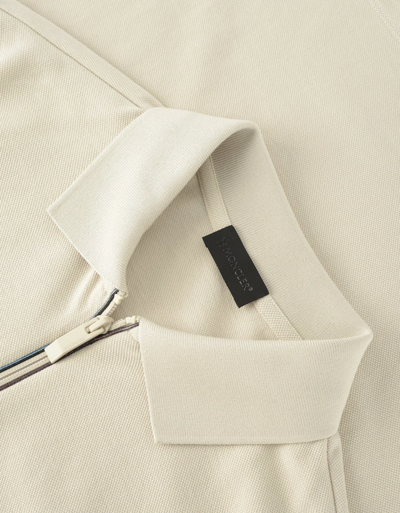 Zip Polo Beige