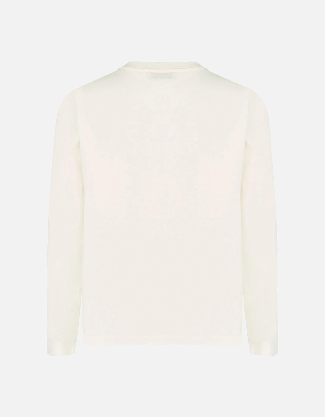 Kids LS Branded T-shirt White
