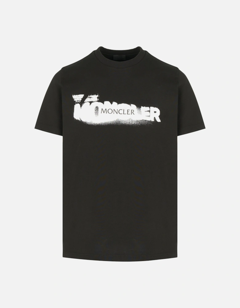 Branded Cotton T-shirt Black