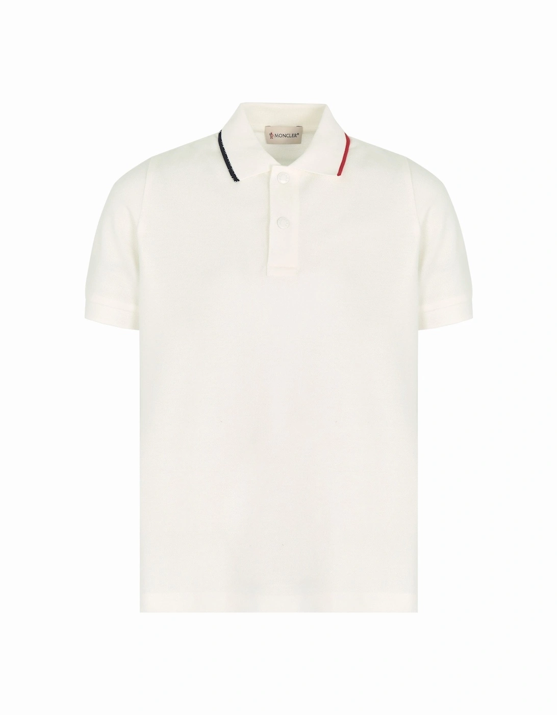 Kids Trim Collar Polo White, 5 of 4