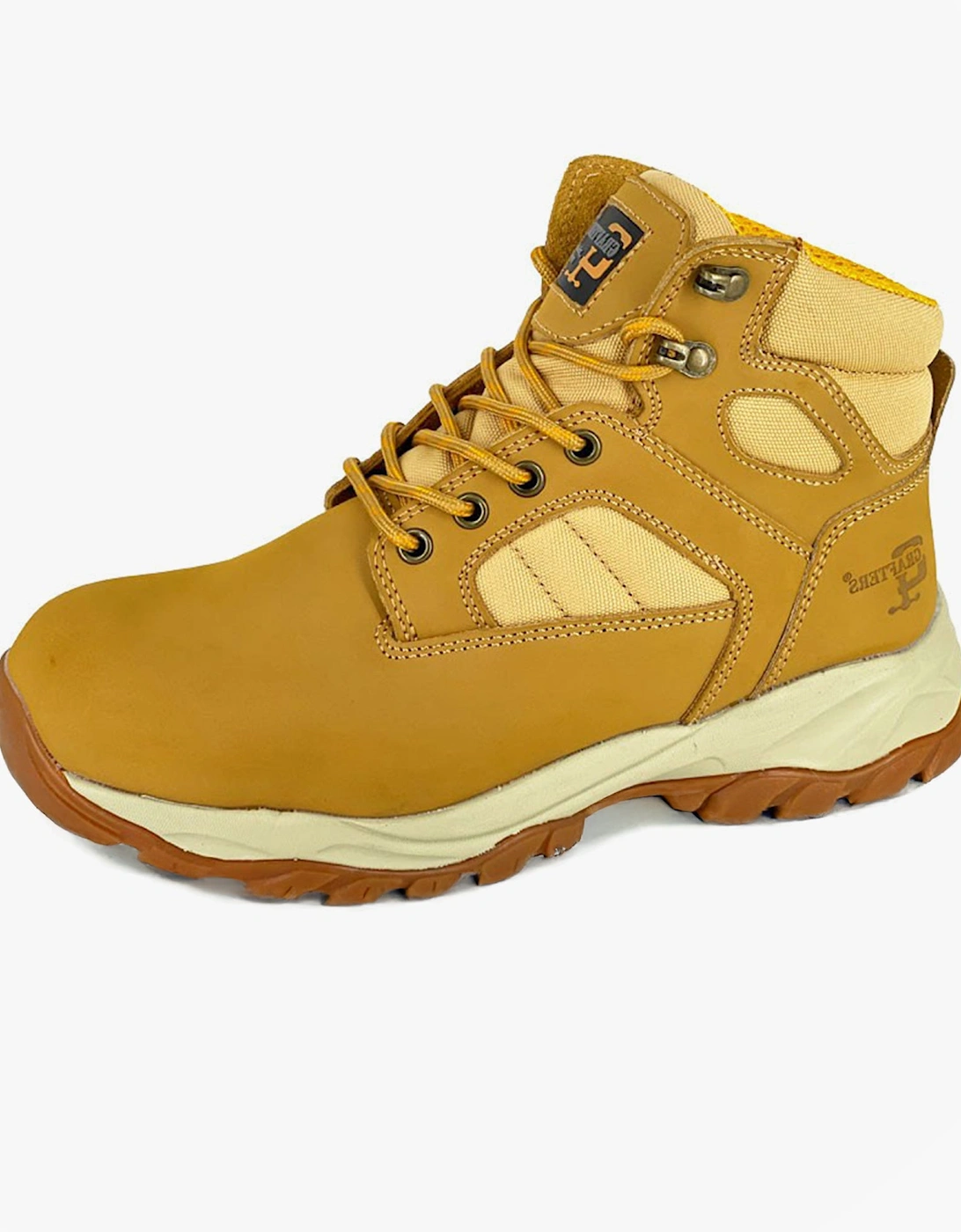 M292N Mens Nubuck Safety Ankle Boots Honey, 3 of 2