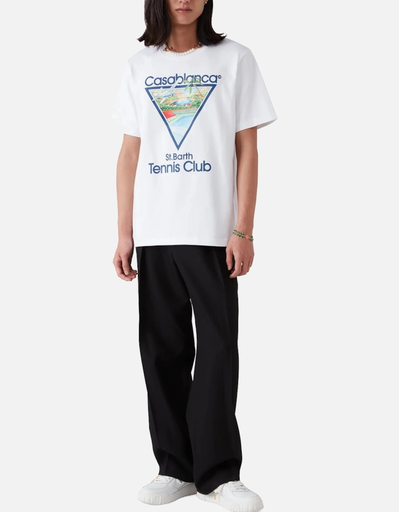 CASABLANCA Mens T Shirt Tennis Club Icon Crew Summer Tee