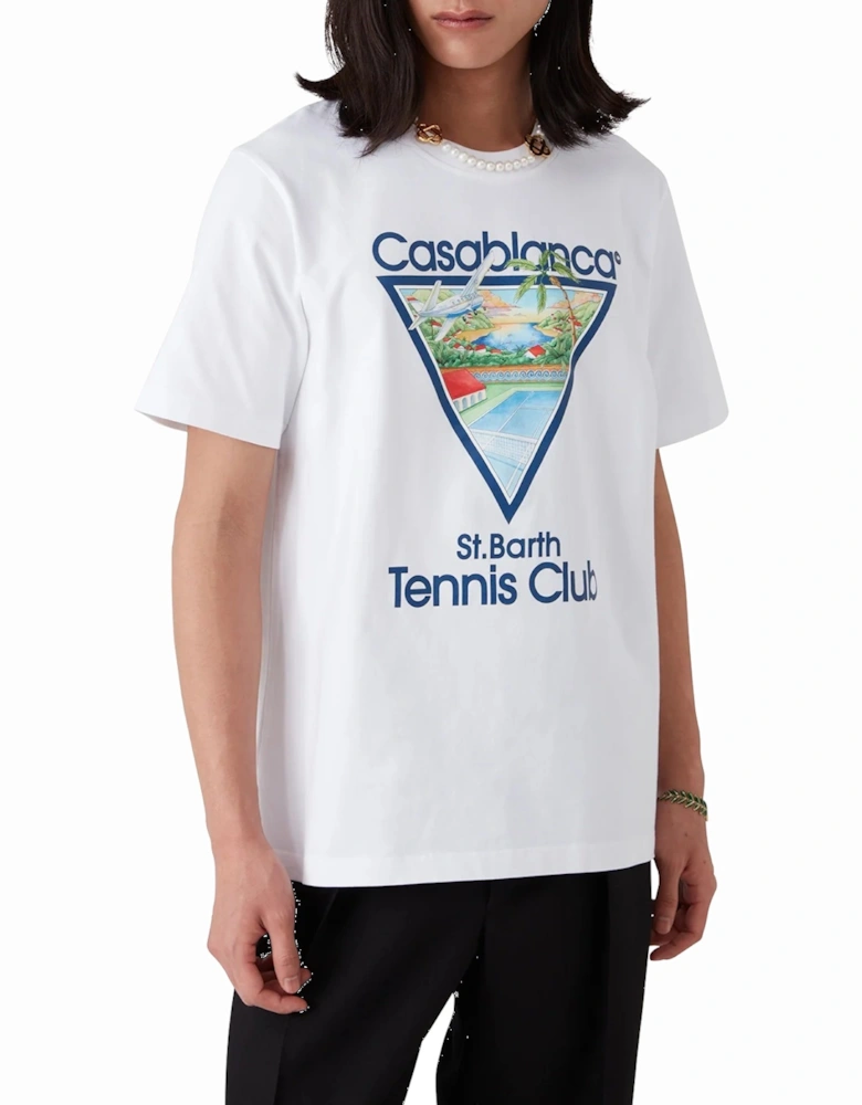 CASABLANCA Mens T Shirt Tennis Club Icon Crew Summer Tee