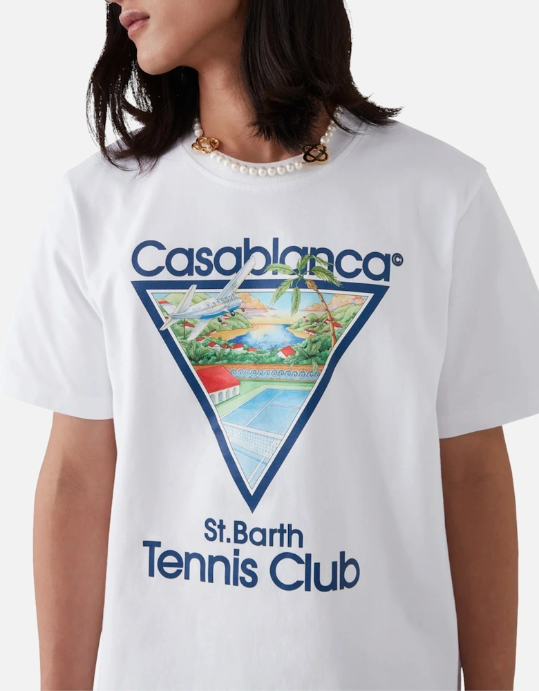 CASABLANCA Mens T Shirt Tennis Club Icon Crew Summer Tee