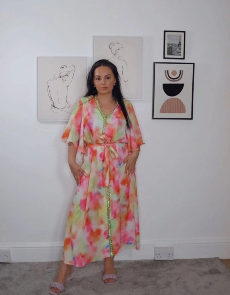 The Pink Lauren Floral Maxi Dress