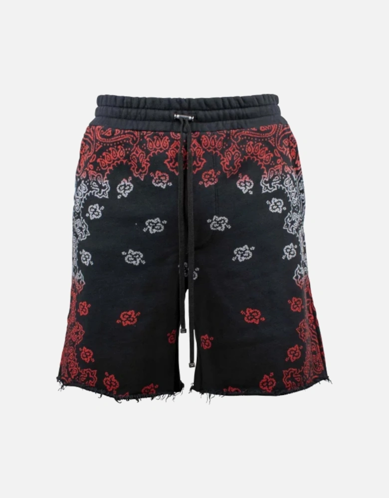 BANDANA BLEACH SHORTS RED / WHITE