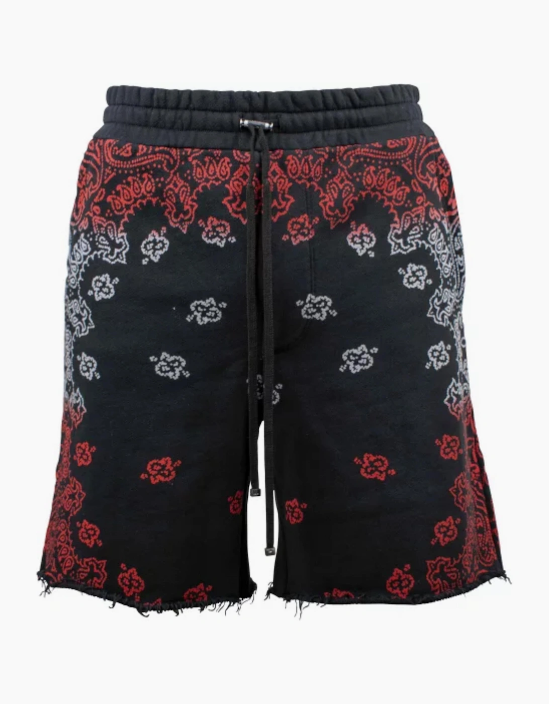 Amiri AMIRI BANDANA BLEACH SHORTS RED / WHITE - Black