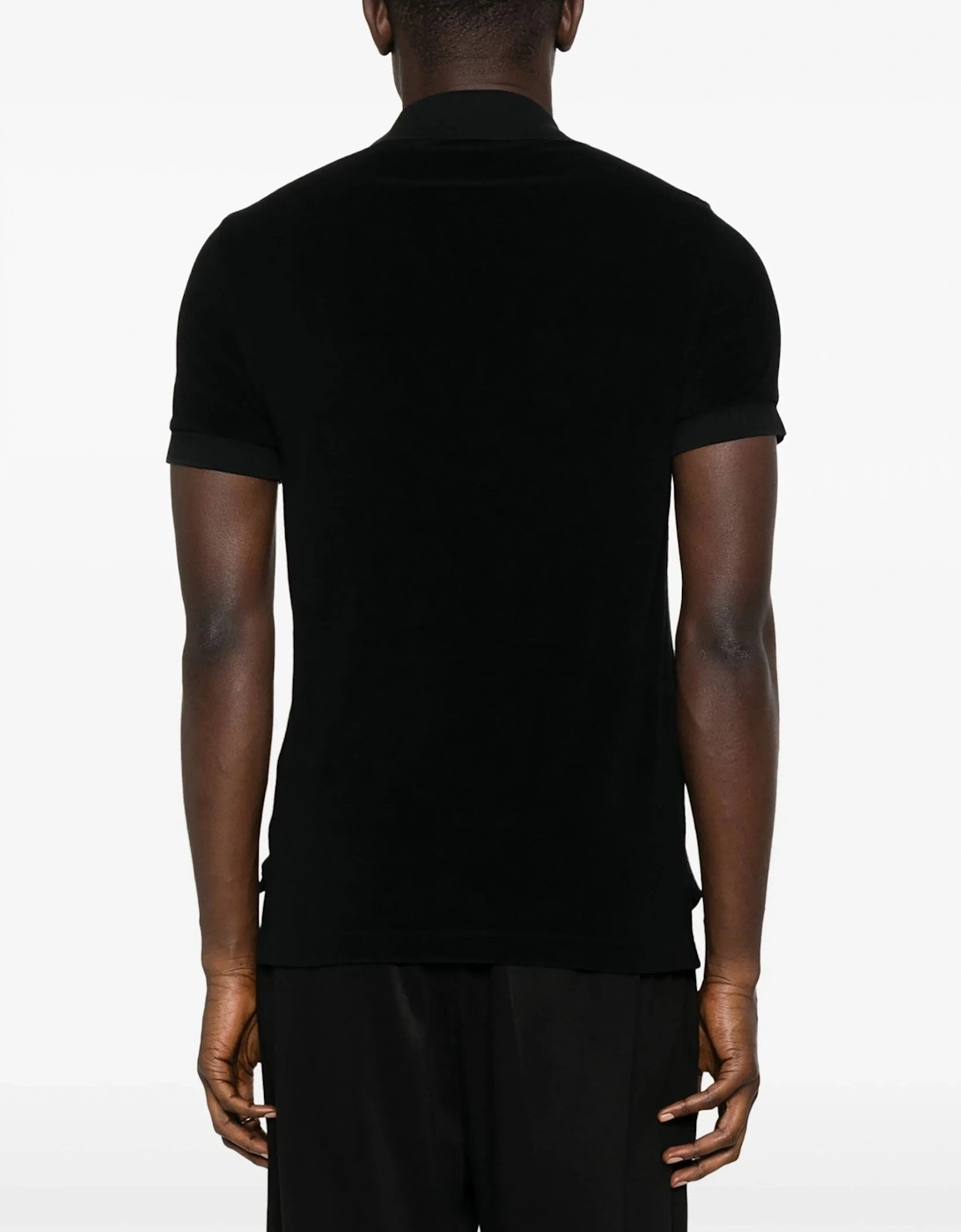 Towelling SS Polo Black