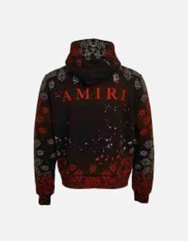BANDANA BLEACH HOODIE RED / GREY