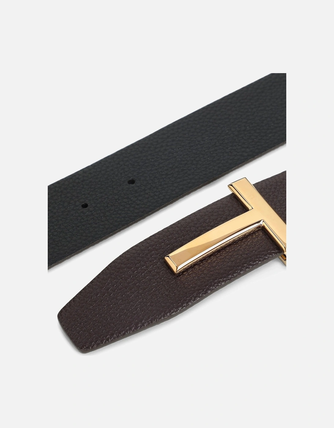 Leather Reversible T Belt 40cm Oxblood