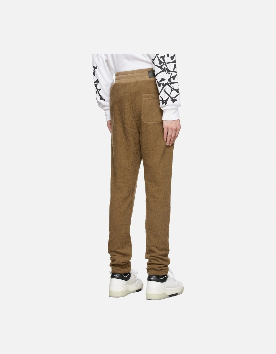 WOOL TRACK PANTS ERMINE BROWN