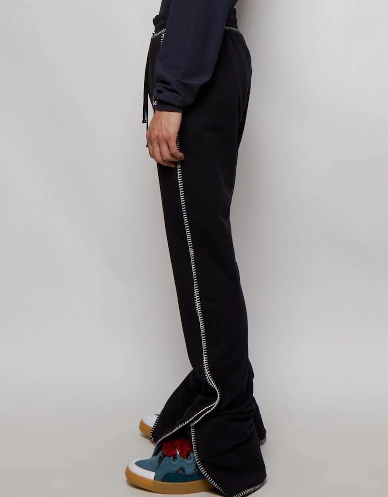 STITCH FLARE TROUSER BLACK