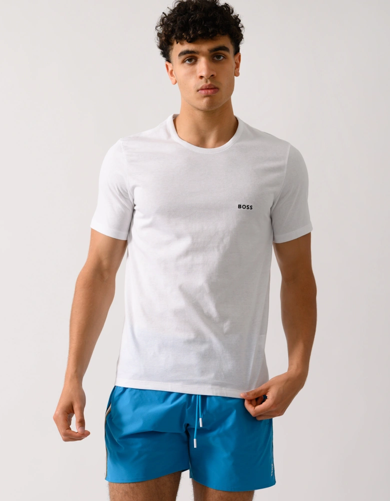 BOSS Orange Mens Three-Pack of Cotton Underwear T-Shirts with Logo Embroidery