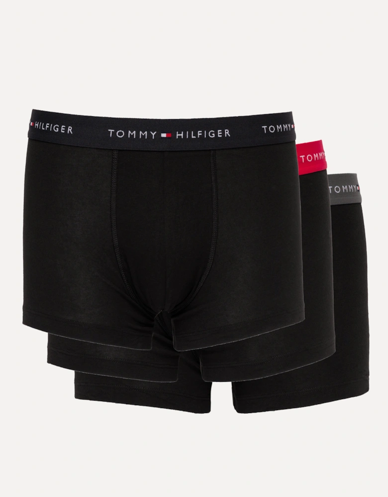 3 Pack Mens Colour Waistband Trunks