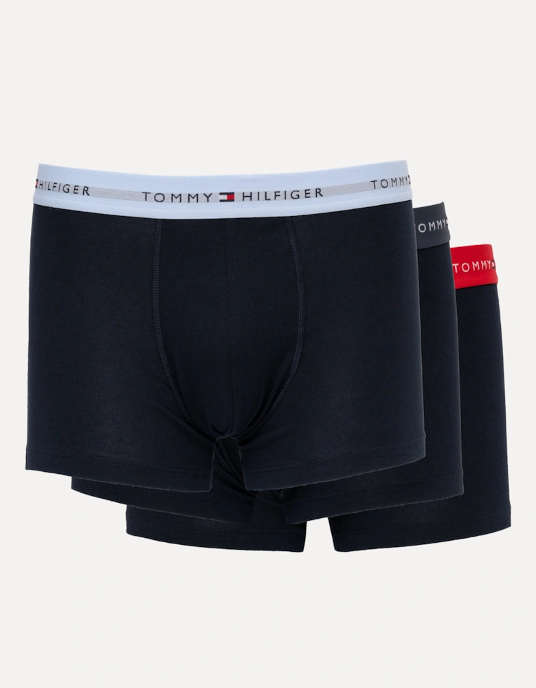 3 Pack Mens Colour Waistband Trunks