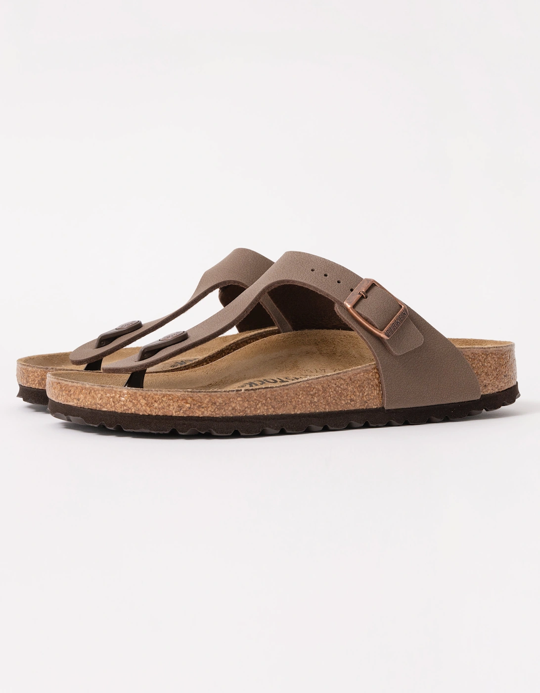 Women's Birkenstock Gizeh Birko-Flor Birkibuc Womens Flip Flop - Mocha - Brown - Size: 5.5/C