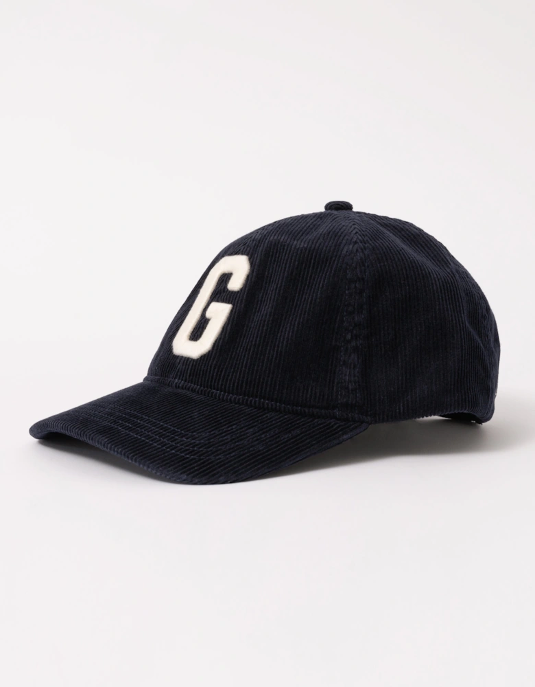 Mens G Logo Corduroy Cap - 433 Evening Blue